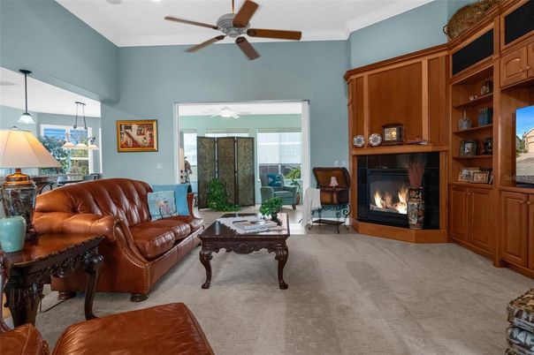 Fireplace, Interior, Living room, Pendant Lights