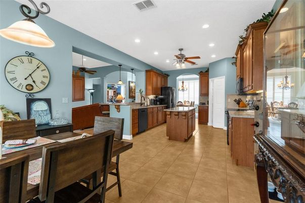 Dining room, Interior, Kitchen, Pendant Lights, Recessed Lighting