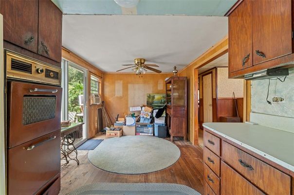 Interior, Kitchen, Wood Texture Flooring
