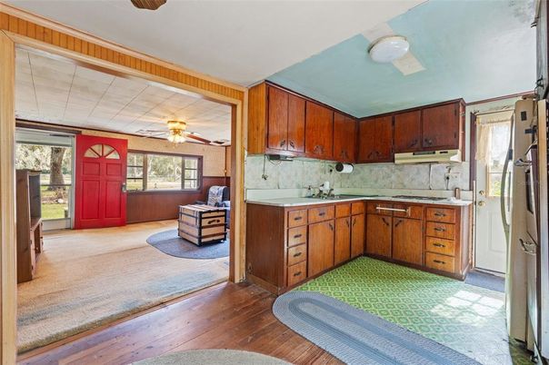 Interior, Kitchen, Wood Texture Flooring