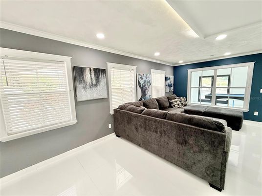 Interior, Living room, Recessed Lighting