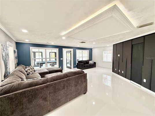 Interior, Living room, Recessed Lighting