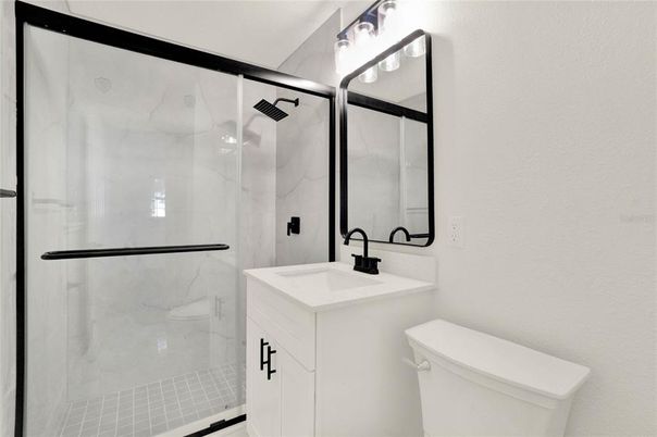 Bathroom, Glass Shower, Interior, Marble Walls