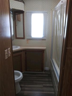 Bathroom, Interior, Wood Texture Flooring