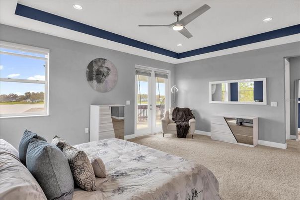 Bedroom, Interior, Recessed Lighting