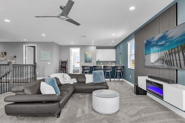 Interior, Living room, Recessed Lighting
