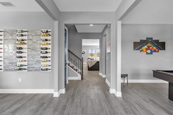 Interior, Recessed Lighting, Wood Texture Flooring