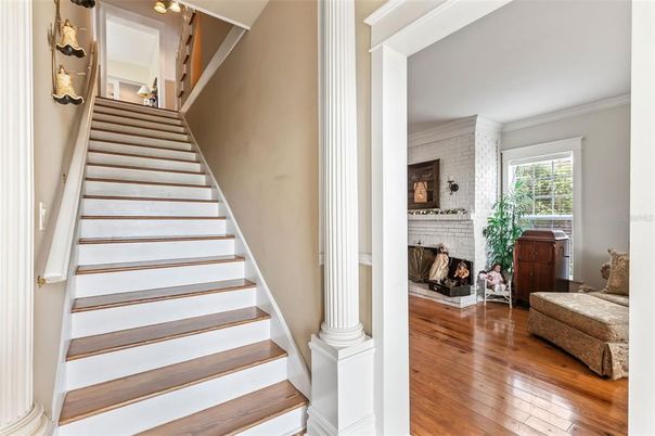 Fireplace, Interior, Wood Texture Flooring