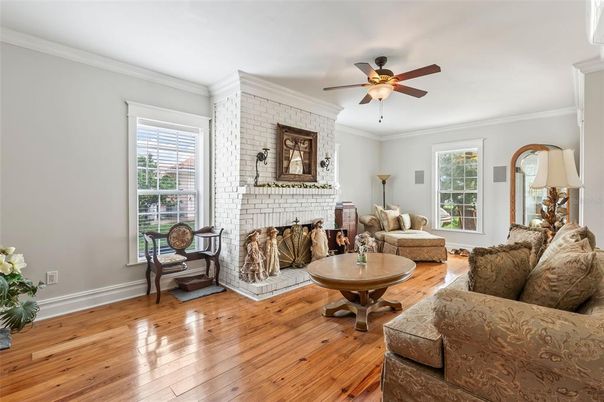 Fireplace, Interior, Living room, Stone Walls, Wood Texture Flooring