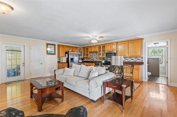 Interior, Kitchen, Living room, Wood Texture Flooring