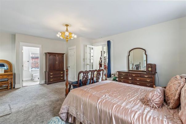 Bedroom, Chandelier, Interior