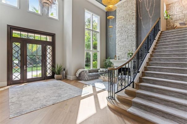 Interior, Pendant Lights, Wood Texture Flooring