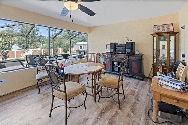 Dining room, Glass Ceilings, Interior, Sun Room, Wood Texture Flooring