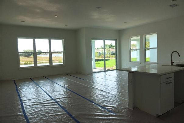 Empty room, Interior, Kitchen, Recessed Lighting