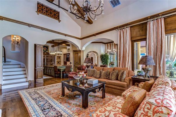 Chandelier, Interior, Living room, Wood Texture Flooring