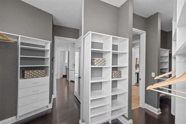 Interior, Walk-in Closets, Wood Texture Flooring