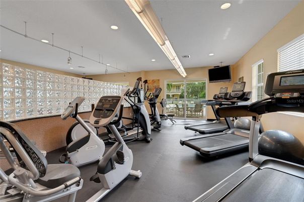 Fitness Equipment, Gym, Interior, Recessed Lighting
