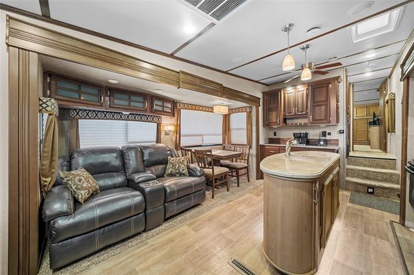 Dining room, Interior, Kitchen, Living room, Pendant Lights, Recessed Lighting, Wood Texture Flooring