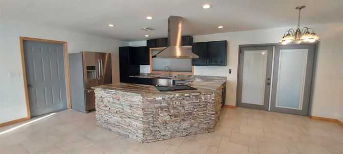 Interior, Kitchen, Pendant Lights, Recessed Lighting, Stainless Steel Appliances