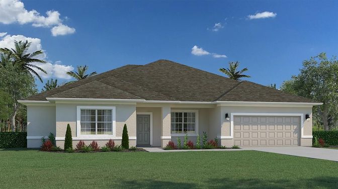 Attached, Exterior, Facade, Ranch