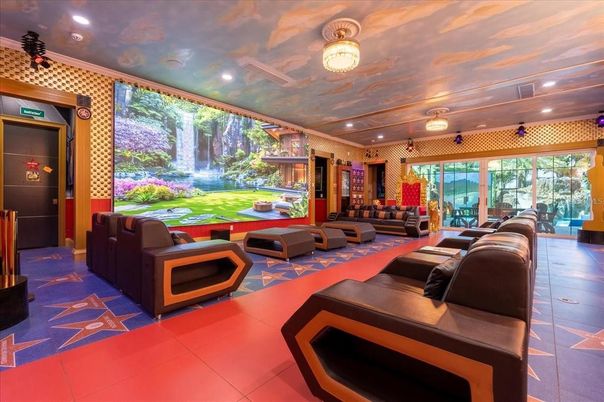 Home Theatre Room, Interior, Recessed Lighting, Theatre Room