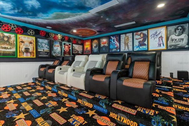 Home Theatre Room, Interior, Recessed Lighting, Theatre Room
