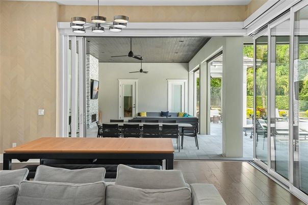 Dining room, Interior, Pendant Lights, Wooden Ceilings, Wood Texture Flooring