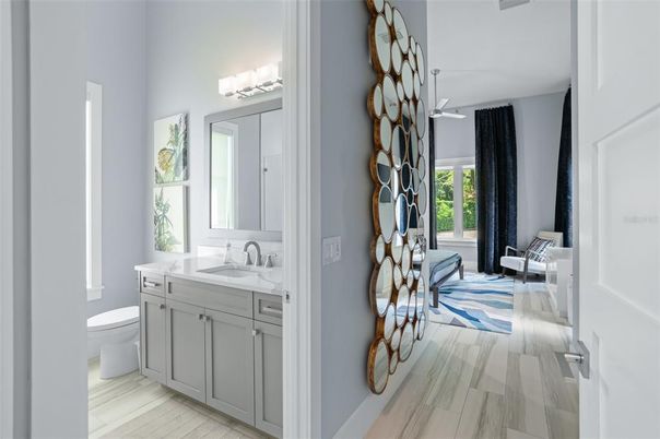 Bathroom, Interior, Wood Texture Flooring