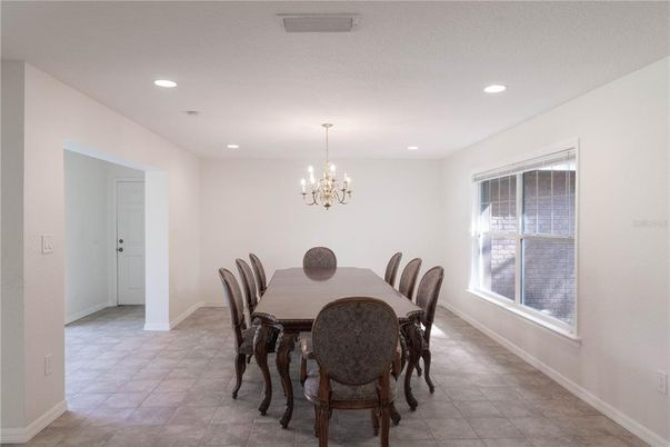 Chandelier, Dining room, Interior, Recessed Lighting