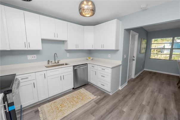 Interior, Kitchen, Wood Texture Flooring