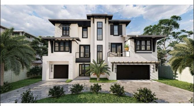 Attached, Exterior, Facade, Modern