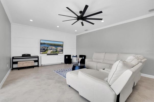 Interior, Living room, Recessed Lighting
