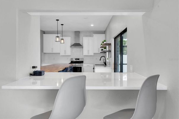 Interior, Kitchen, Pendant Lights, Recessed Lighting, Stainless Steel Appliances