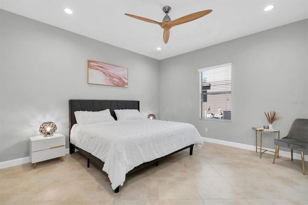 Bedroom, Interior, Recessed Lighting