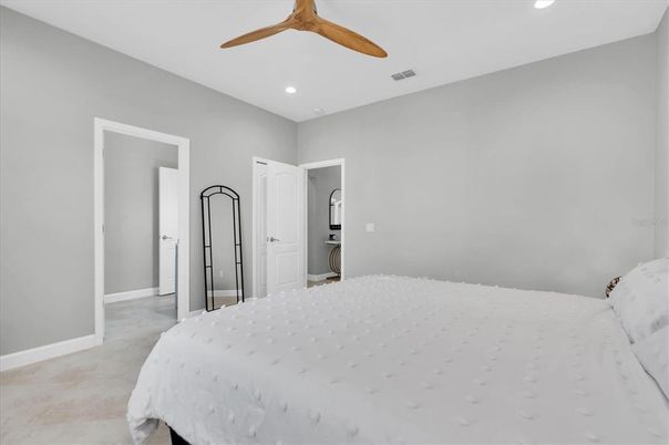 Bedroom, Interior, Recessed Lighting