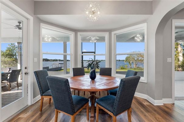 Dining room, Interior, Water, Wood Texture Flooring