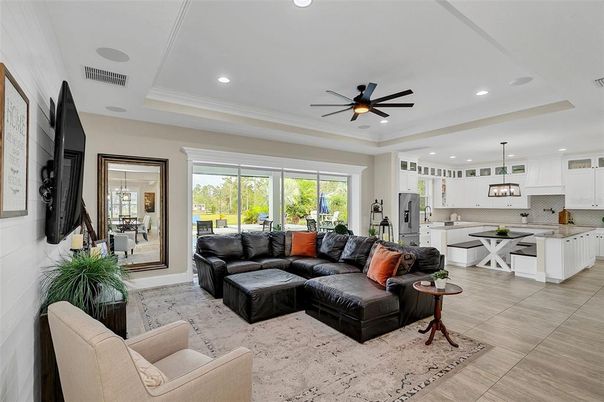 Interior, Kitchen, Living room, Pendant Lights, Recessed Lighting