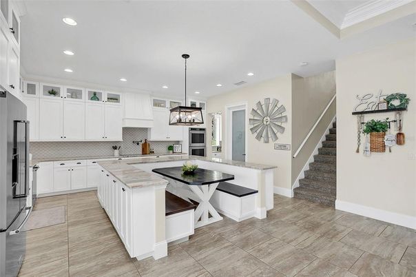 Interior, Kitchen, Pendant Lights, Recessed Lighting, Stainless Steel Appliances