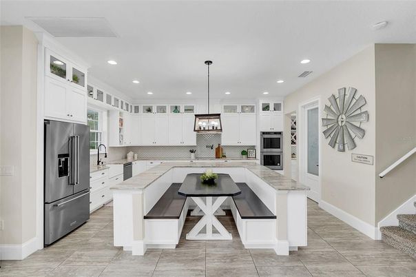Interior, Kitchen, Pendant Lights, Recessed Lighting, Stainless Steel Appliances