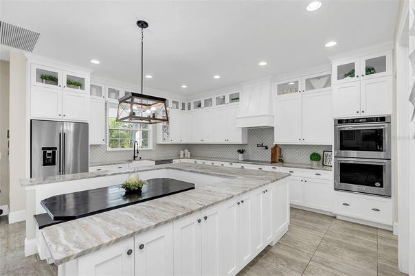 Interior, Kitchen, Pendant Lights, Recessed Lighting, Stainless Steel Appliances