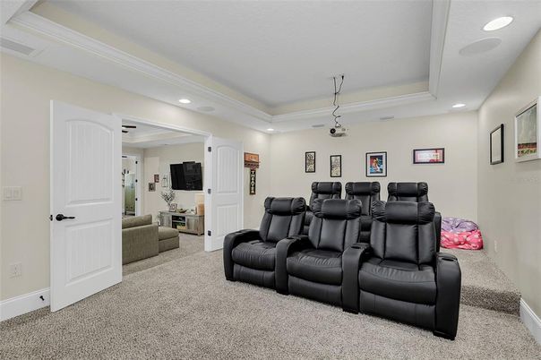 Home Theatre Room, Interior, Projection Screen, Recessed Lighting, Theatre Room