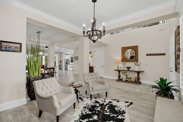 Chandelier, Dining room, Interior, Wood Texture Flooring