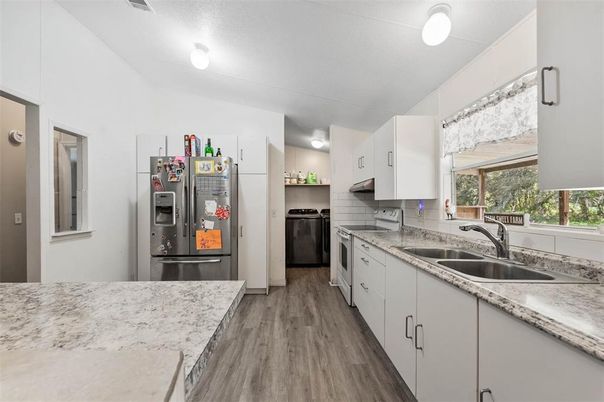Interior, Kitchen, Wood Texture Flooring