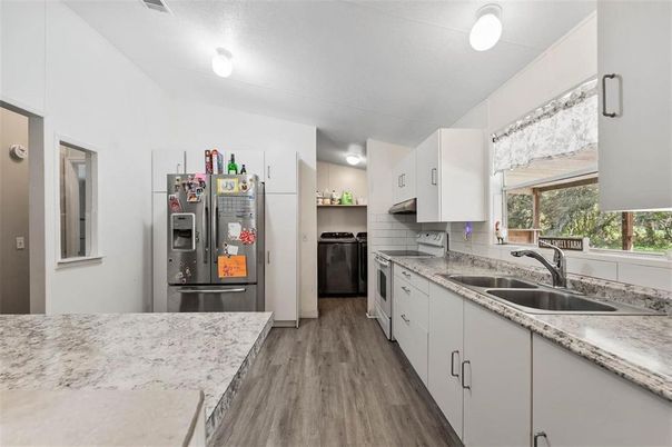 Interior, Kitchen, Wood Texture Flooring