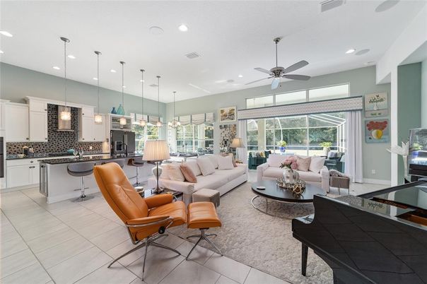 Dining room, Interior, Kitchen, Living room, Pendant Lights, Recessed Lighting