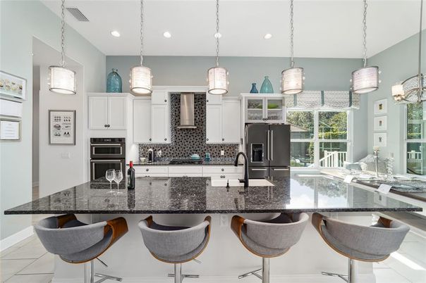 Interior, Kitchen, Pendant Lights, Recessed Lighting, Stainless Steel Appliances