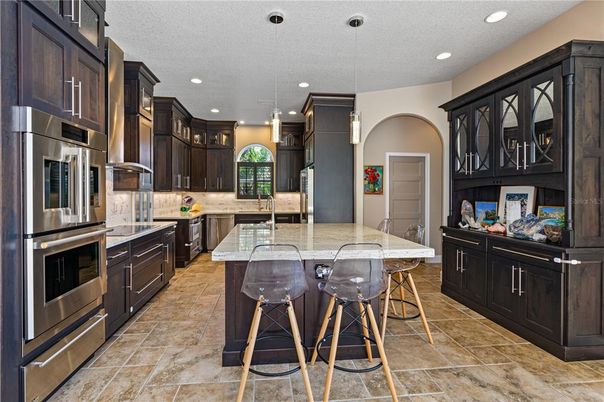 Interior, Kitchen, Pendant Lights, Recessed Lighting, Stainless Steel Appliances