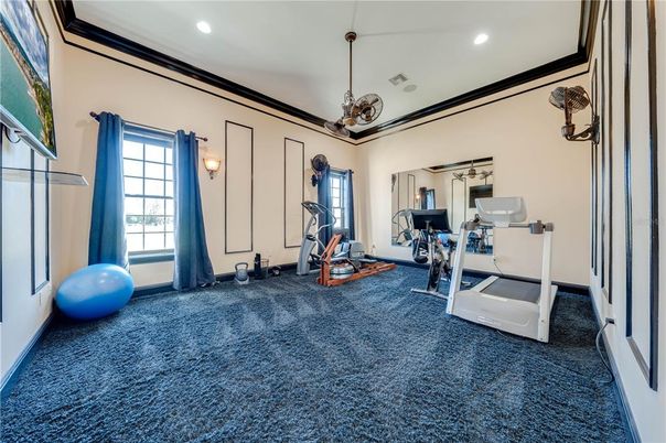 Fitness Equipment, Interior, Recessed Lighting