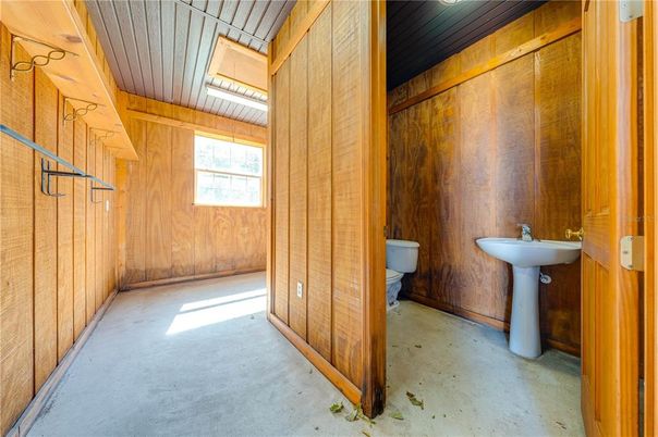 Bathroom, Interior, Wooden Walls