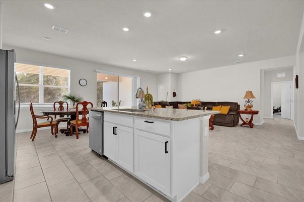 Dining room, Interior, Kitchen, Living room, Recessed Lighting